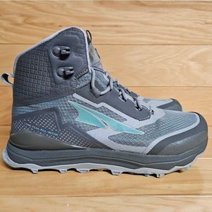 Altra Lone Peak All Weather Wthr Mid Gray Green Womens Hiking Shoe Sneaker